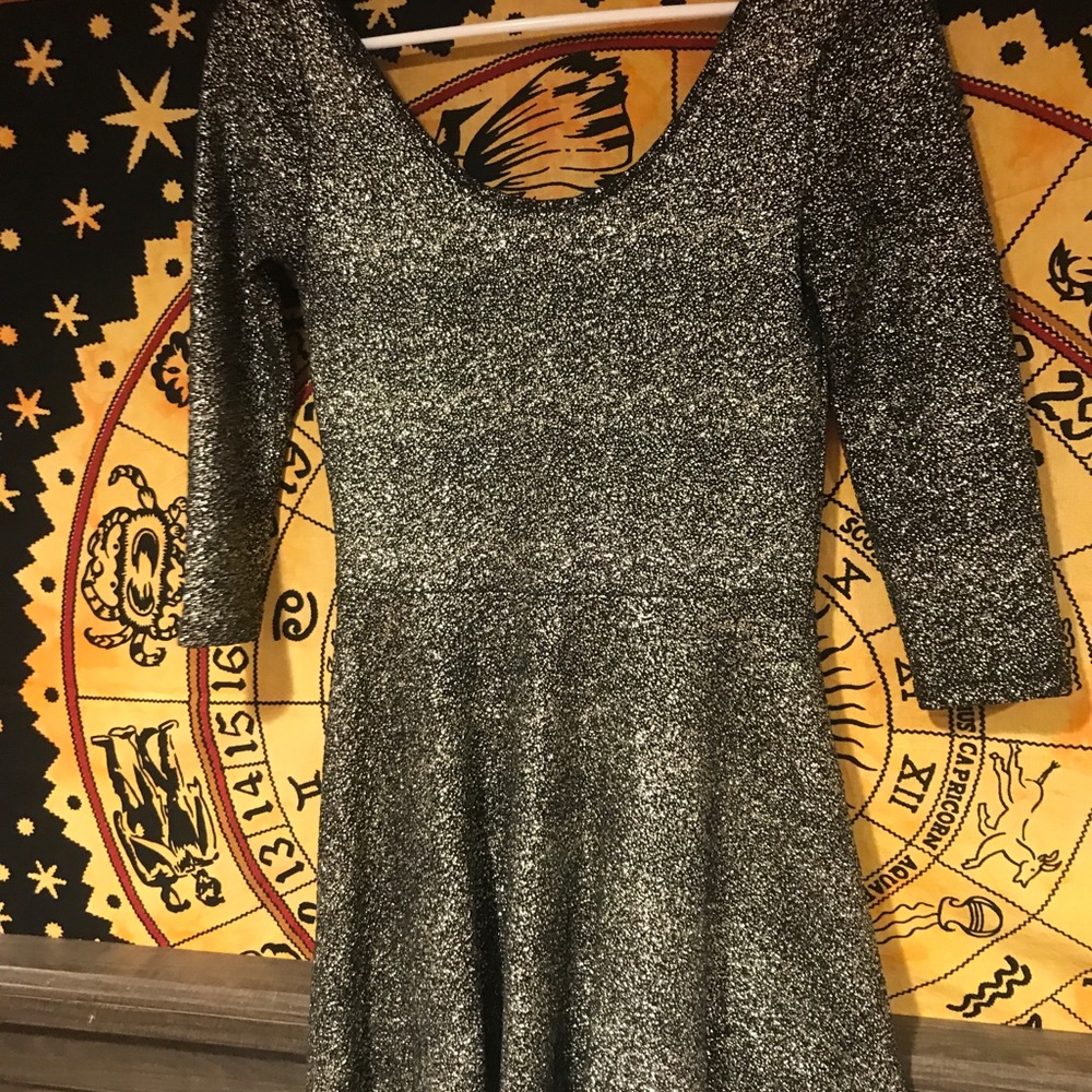 Black and gold dress